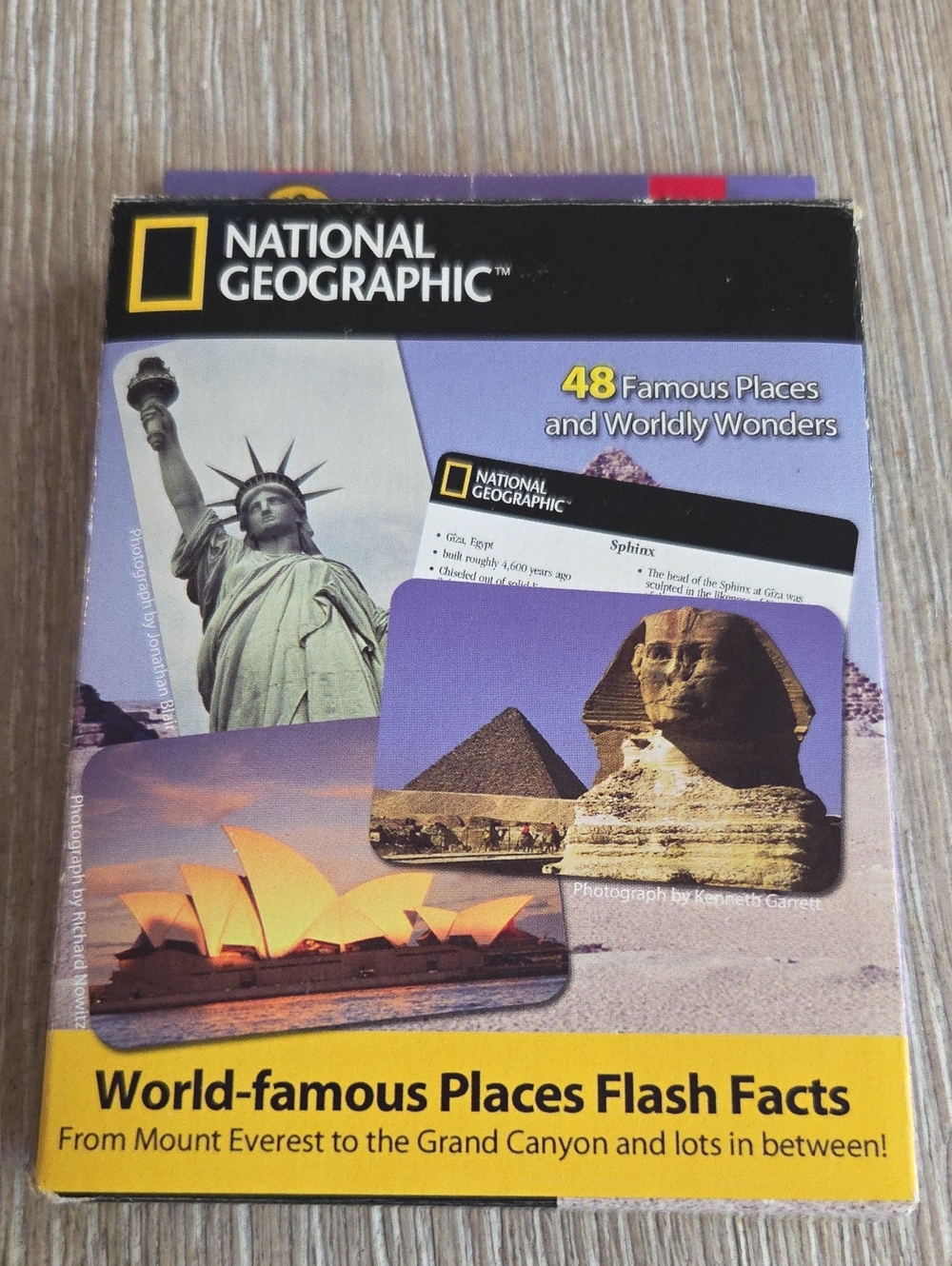 National Geographic Flash Facts Cards - Purple & Yellow Packaging